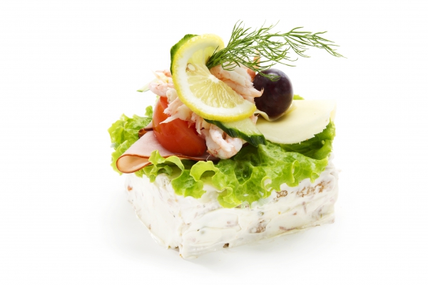 1 Tårtbit Räkor Legym/skinka